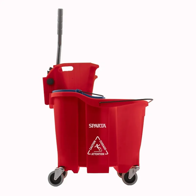 Mop Bucket with Side-Press Wringer & Soiled Water Insert for Floor Cleaning, Restaurants, Office, And Janitorial Use