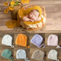 Neugeborenen Fotografie Requisiten Stricken Kaschmir Neugeborenen Hut Baby Foto Kostüm Fotografie Requisiten Kappe Studio Schießen Requisiten