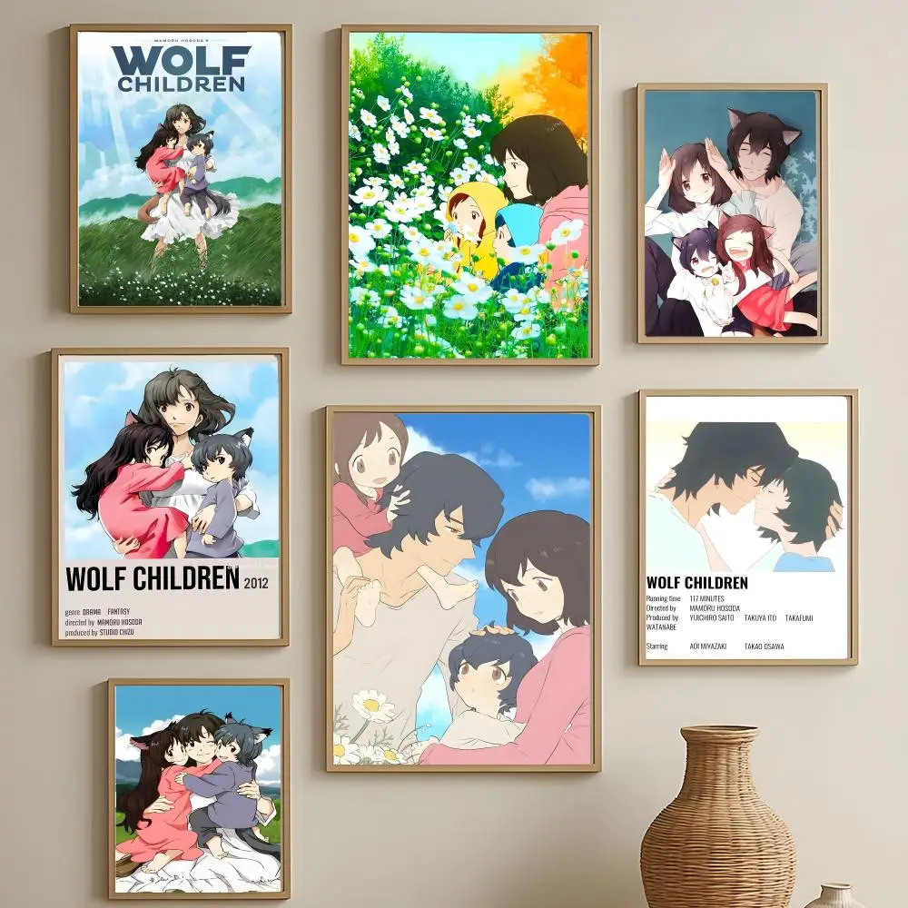 popular anime Wolf Children Poster Versatile HD Waterproof Wall Art Self-Adhesive Decor for Any Space Ideal Gift - view 2