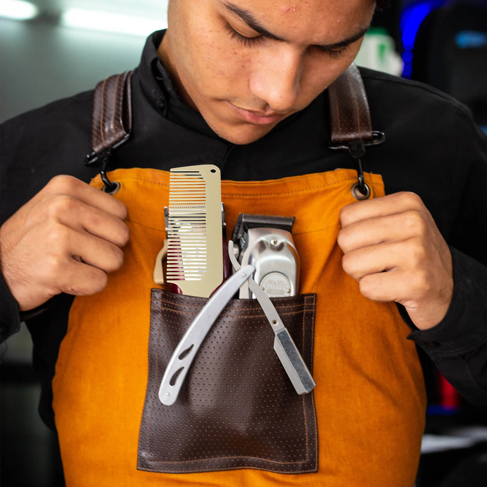 

2 шт. легкая антистатическая парикмахерская стальная расческа прочный салон Парикмахерская стрижка волос аксессуары для укладки волос набор расчесок для стрижки волос