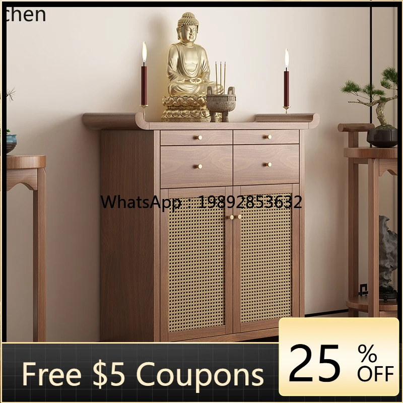 

Блеск из цельного дерева AB для благовоний God of Wealth, бытовой шкаф с блеском Бодхисаттвы