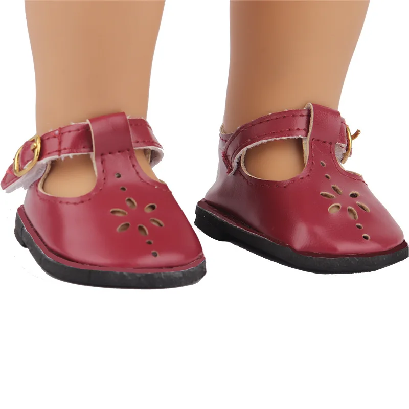 18-inch doll shoes, reborn dolls cute flowers red shoes paired with skirts