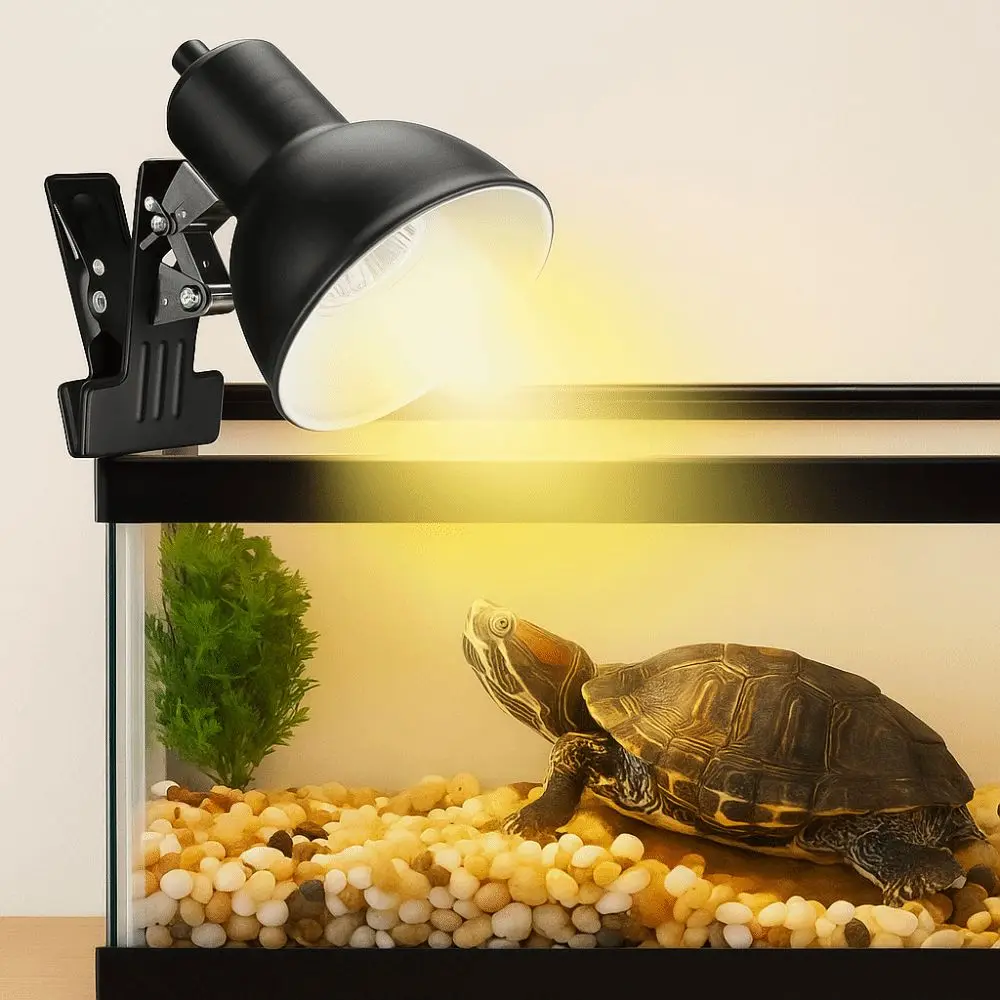 Clip-on suporte da lâmpada tartaruga basking lâmpada termostato de aquecimento ajustável réptil lâmpada de calor vivarium 75w lâmpada de calor para animais de estimação