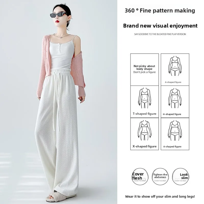 مريحة ودافئة السراويل واسعة الساق المرأة الخريف الشتاء سميكة الصوف ضيق مستقيم قطع السراويل عالية الخصر السراويل الطويلة #2