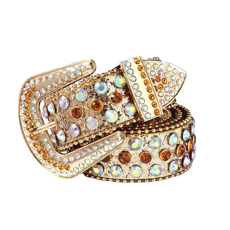 

men luxury fashion soft leather studded belts rhinestone belt punk goth dress womens brand designer waistband pin buckle strapon