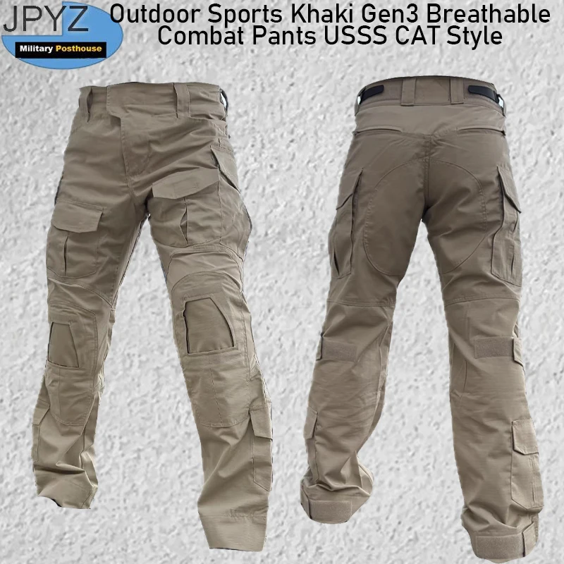 Outdoor Sports Khaki Gen3 Breathable Combat Pants USSS CAT Style Commuting Training G3 Pants With Knee Pads