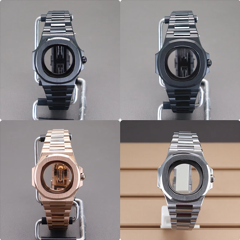 

40mm NH35 Watch Case 316L Steel Bracelet For Nautilus NH34 NH35 NH36 NH38 4R36 Automatic Movement Sapphire Crystal Waterproof