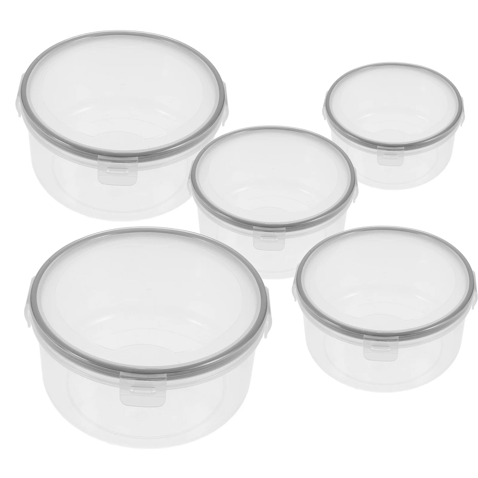 

5pcs Fresh Preservation Boxes Set Pp Silicone Airtight Food Storage Containers For Fridge Refrigerator Organizer Bins