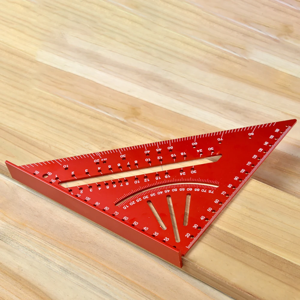 Régua do Ângulo Direito da Liga de Alumínio Triângulo do Woodworking Inglês ou Métrico 90 Graus Especial 1pc