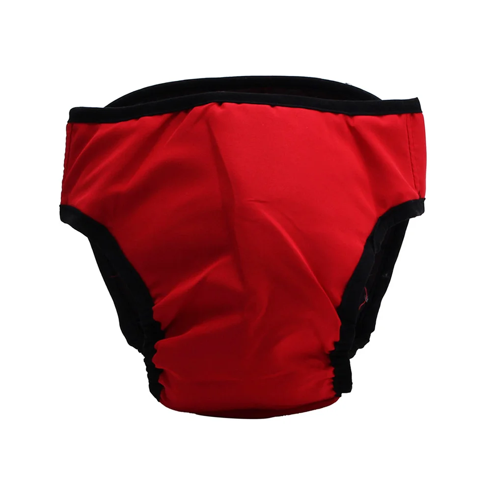 

2Pcs Pet Safety Pant Female Dog Puppy Diaper Physical Washable Sanitary Underwear Red Black Size S Pet Physical Pant