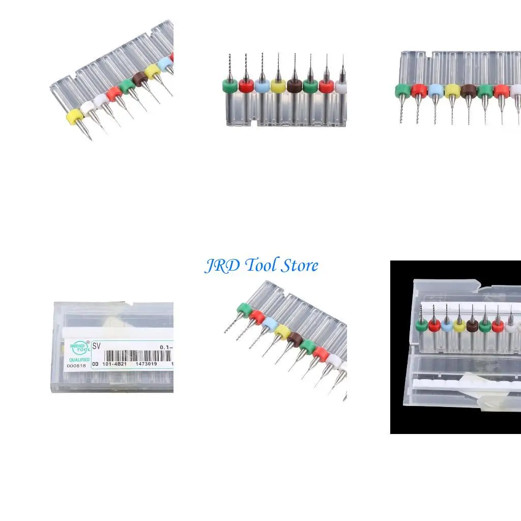 A2UD 10pcs 0.1mmから1.0mm PCBプリントサーキットボード炭化物マイクロドリルビットセットツール