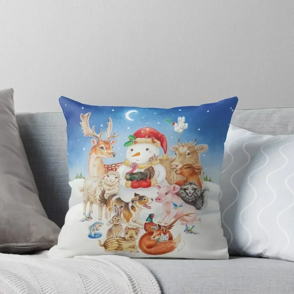 

20 Christmas animals by Maria Tiqwah Throw Pillow Cushions For Sofa Cushion Cover Luxury Cushions For Children pillow