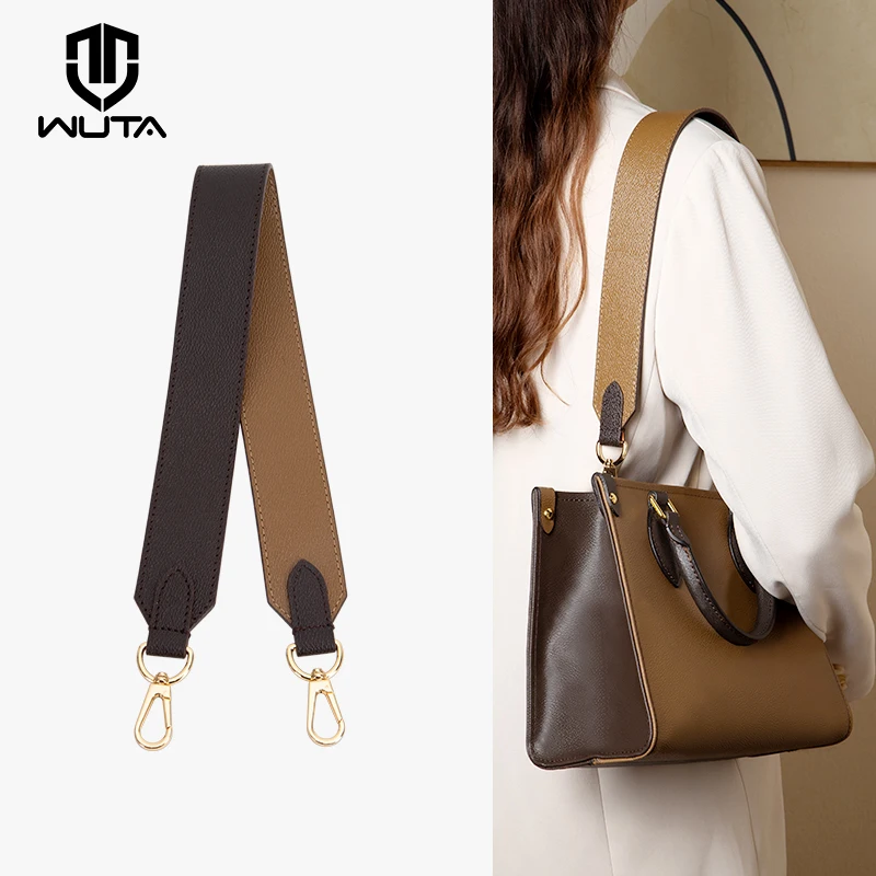 WUTA Genuine Leather Replacement Wide Shoulder Bag Strap for LV Onthego Tote Bag Adjustable Crossbody Handbag Belts Purse Straps