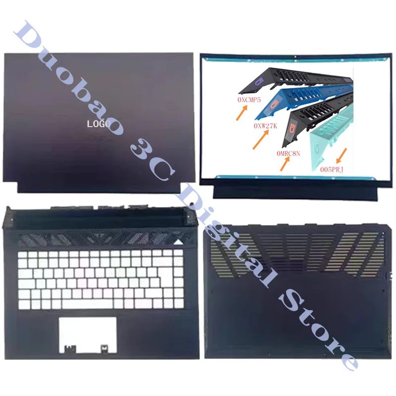 New For Dell G16 7630 7635 Replacement Laptop Accessories Lcd Back Cover/Front Frame/Palm Rest/Bottom/Outlet