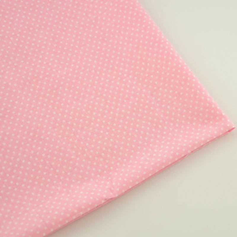 Thin Lovely Polka Dot Cotton Patchwork Fabrics By the Yard, Cheap Fabrics to the Meter Offer,for Needlework,Dolls,Craft Material