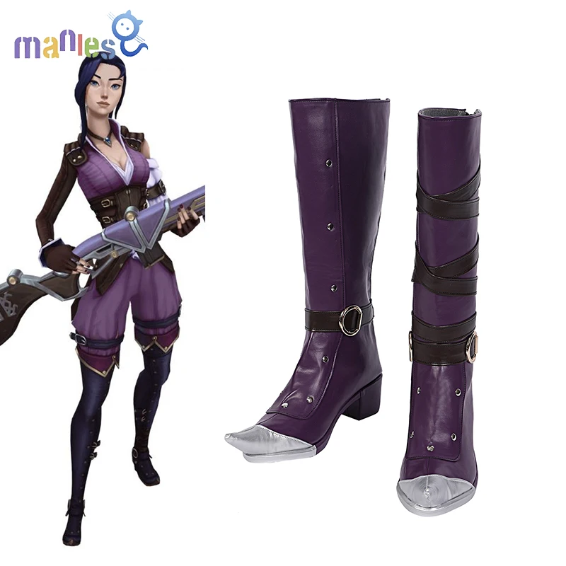 

Manles LOL Arcane Caitlyn Cosplay Shoes Game League Of Legends Caitlyn Cosplay Boots Women Shoes High Boots Heels Halloween