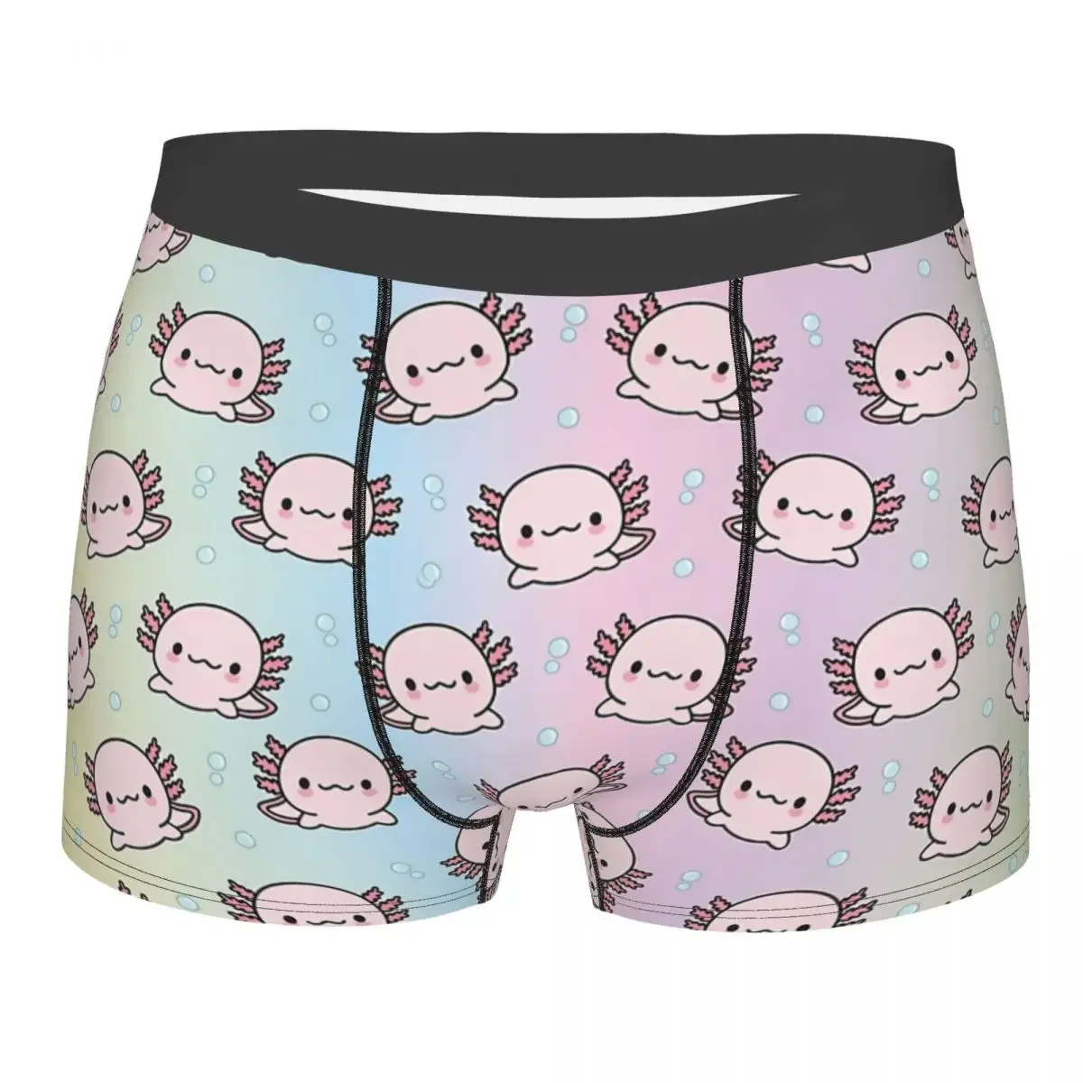 Cute Axolotl Hip Hop Underpants Cotton Panties Male Underwear Print Shorts Boxer Briefs