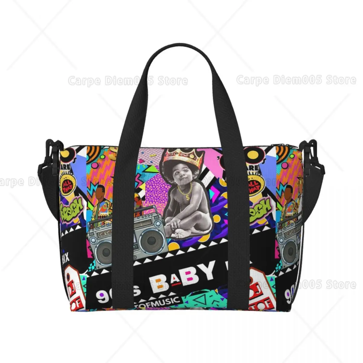 

80s 90s Afro Boys Weekend Gym Yoga Luggage Bags Men Women Sport Crossbody Bag Travel Handbag