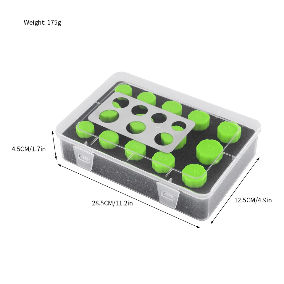 15-Pc Precision Circle Cutter Set for Automotive Vinyl & PPF Installation,Car Wrap Tools with Radar Hole Punch for Tint 7M-6