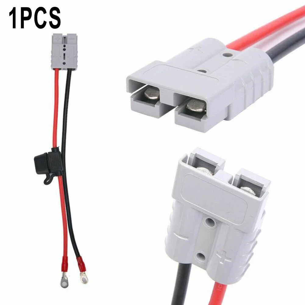 10AWG 50Amp Plug Extension Cable For Electric Vehicle Forklift Plug Terminal Block Terminal Battery Charging Connector Cable Kit
