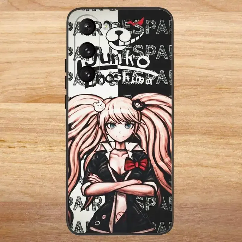 Danganronpa Video Game Phone Case For Samsung S23,23,22,30,21,10,9,Note20 Ultra,Lite,Ultra,5G,Plus,FE,Black Soft Case