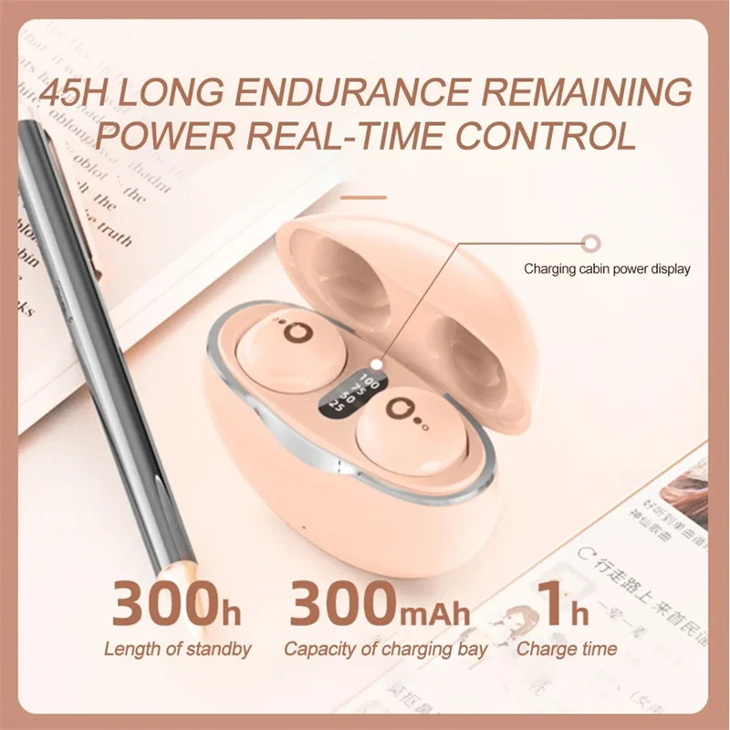 BSLIUFANG Wireless Earbuds Mini Invisible Headphones Longer Playtime Ear Buds For Music Sports Fitness Work Sleep for Xiaomi