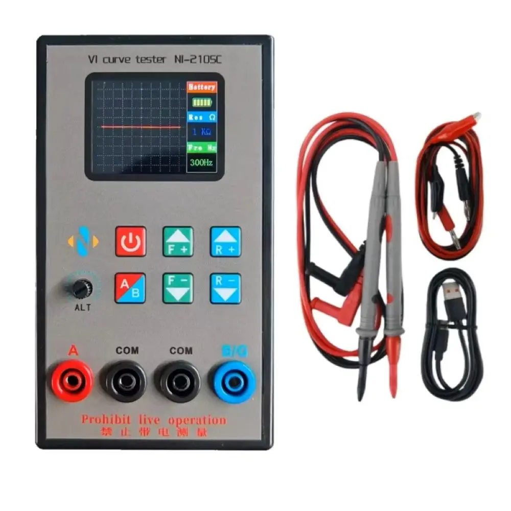 NI-210SC Portable Dual Channel VI Curve Tester 18 Levels Frequencies Adjustable with 2.0-inch TFT Screen