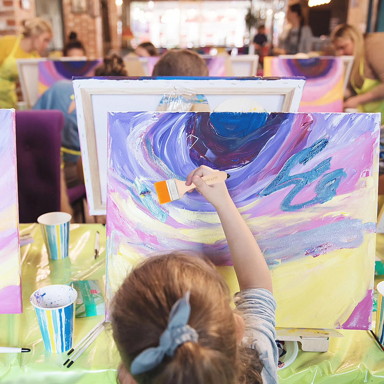 

12Pcs Nylon Oil Painting Brushes Kids Drawing Brush Watercolor Painting Tools Multi-Size Artistic DIY Craft Supplies