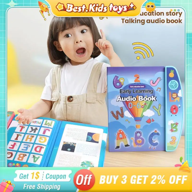 Children Electronic Sound Book Story English Kids Toys Education Baby Finger Reading Book For Boys Fruit Enlightenment Cognition