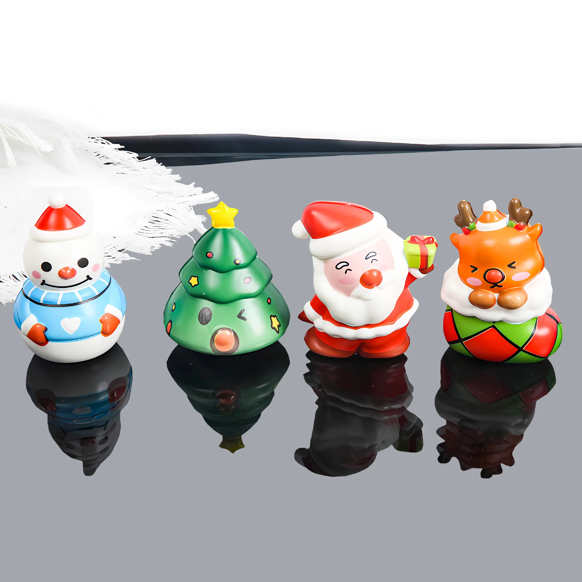 New Cartoon Cute Christmas Series Slow Rebound Toys Children Venting Decompress Squeeze Toys Pinch Music Fidget Toy