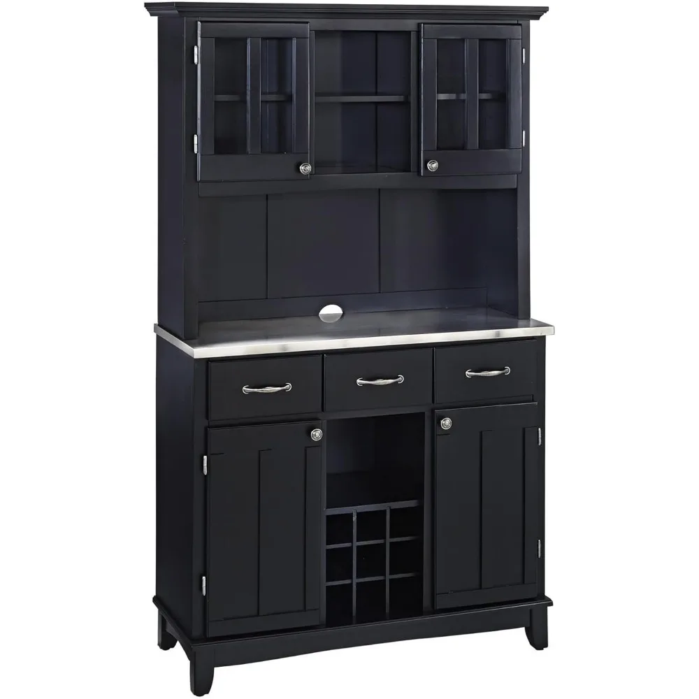 sideboards-buffets-credenzas, Server with Hutch, Black