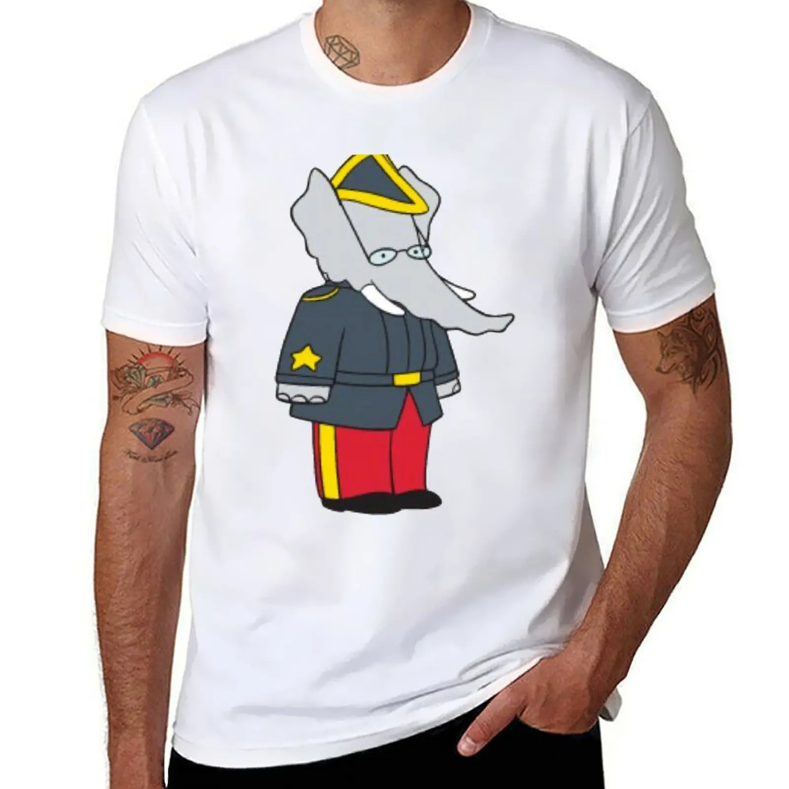 

Футболка Pompadour Babar, дизайнерские забавные футболки, хлопковая футболка
