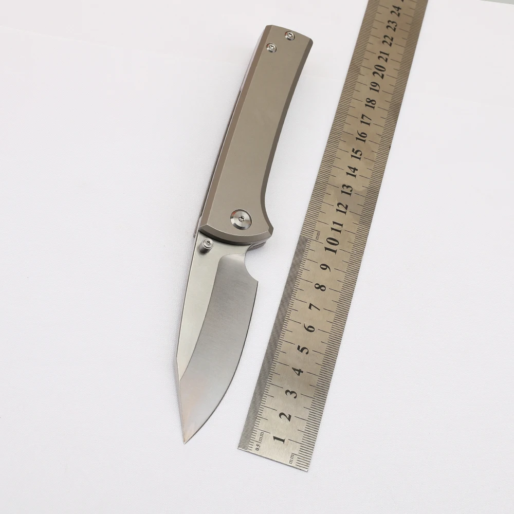 

New M390 Steel Folding Knife Titanium Alloy Handle High Hardness Sharp Knife Outdoor Camping Survival Portable EDC Fruit Knife