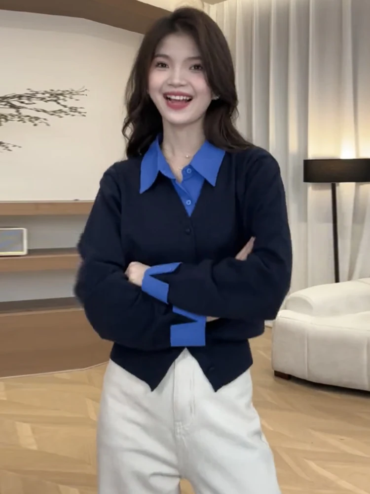 

Цветной вязаный свитер, женский облегающий свитер, осенне-зимний модный брендовый кардиган на пуговицах, длинный трикотаж Sve Ne