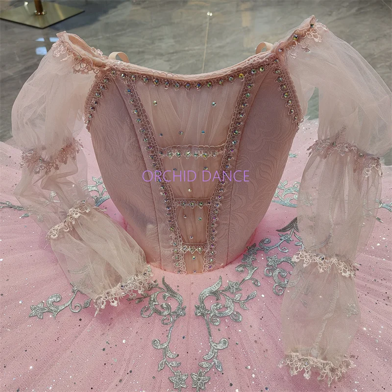 New Design Professional High Quality Custom Size Kids Girls Puppet Performance Wear Pink Fairy Doll Ballet Tutu Costumes