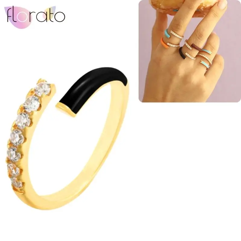 Women's 24K Gold Plated Adjustable Open Hug Ring
