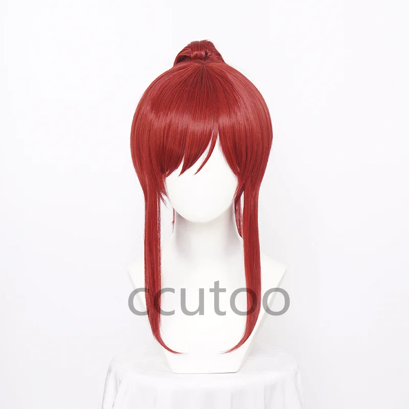 ccutoo Synthetic Erza Scarlet Cosplay Wig Women Long Red Wig Cos Anime Cosplay Wigs Heat Resistant Wigs + Wig Cap