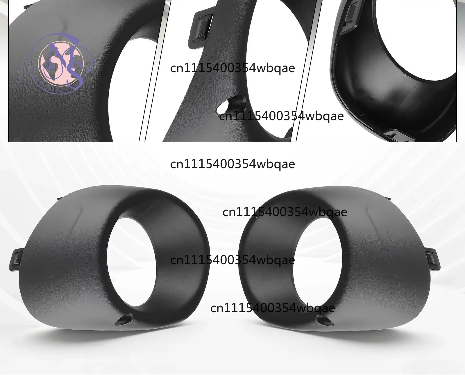 ZOCI- 2PCS Front Bumper Fog Light Bezel Cover Silver/Black For Mitsubishi Outlander 2013-2015 6400D571 6400D572