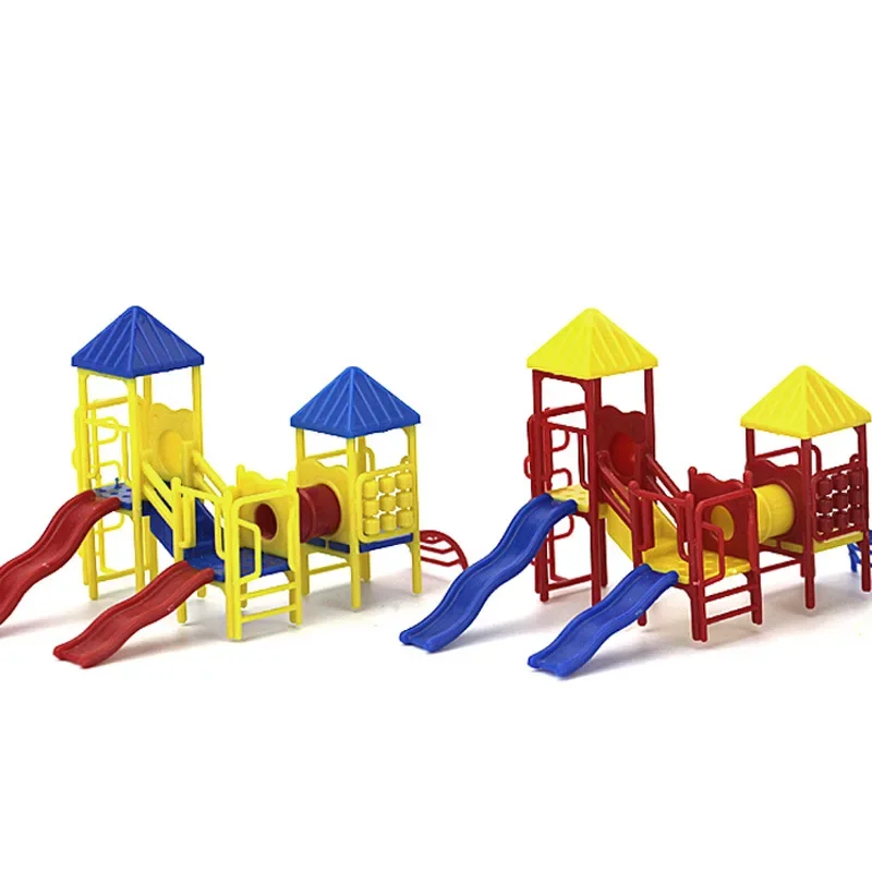 Scale 1:75-1:100 1:150-1:200 Miniature Slide Fitness Equipment Model Kid ABS Toys Diy Park Scene Layout Materials Diorama Kits