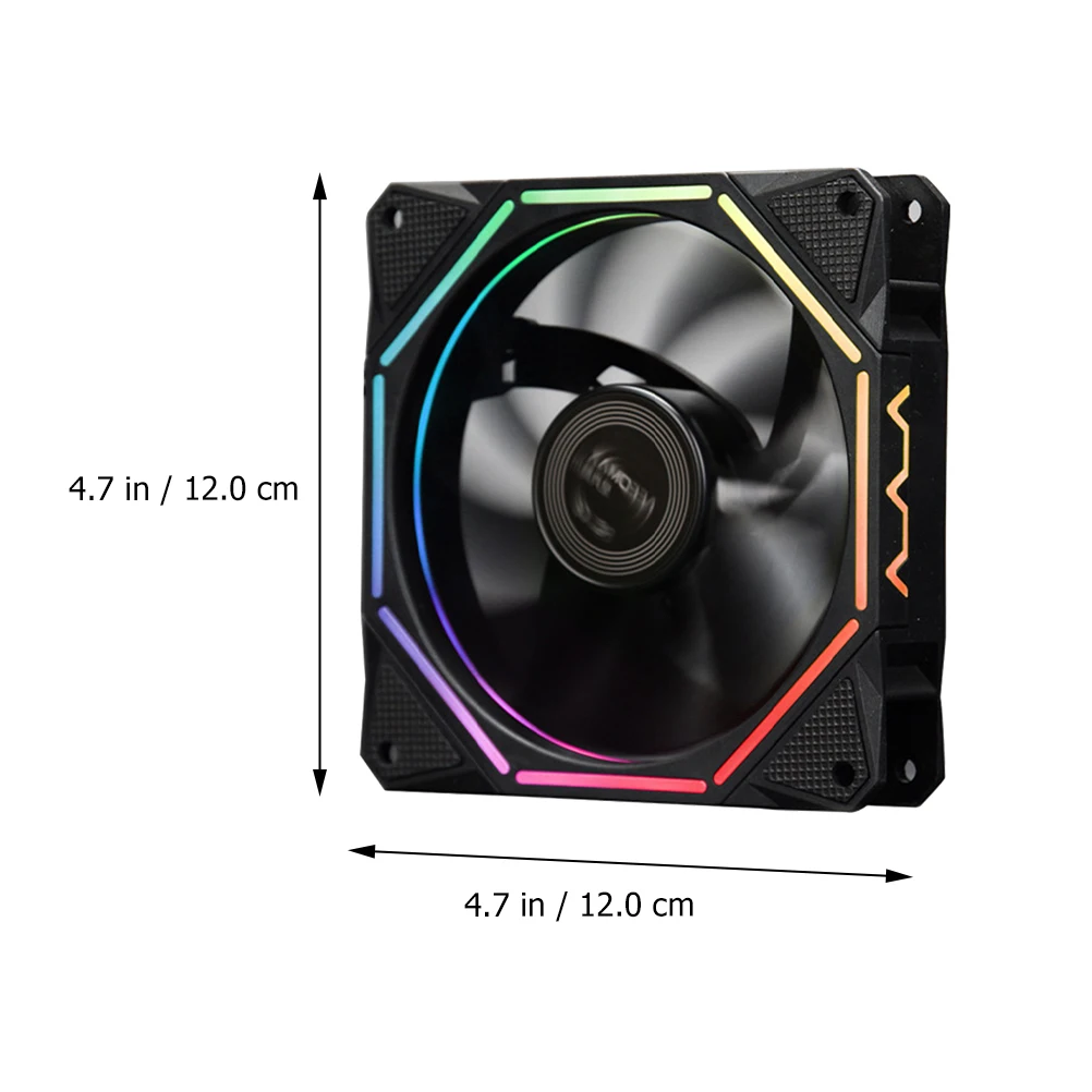 

12cm 9-Blade Aerodynamic Desktop Chassis Fan Radiator Strong Heat Dissipation Hydraulic Bearing 40000 Hours Long Life