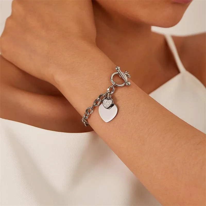 EILIECK 316L Edelstahl Herz-Liebesanhänger Halskette für Damen, trendige Gold- und Silberfarbe, wasserdichte Halskette, Schmuckgeschenk – Detail 12
