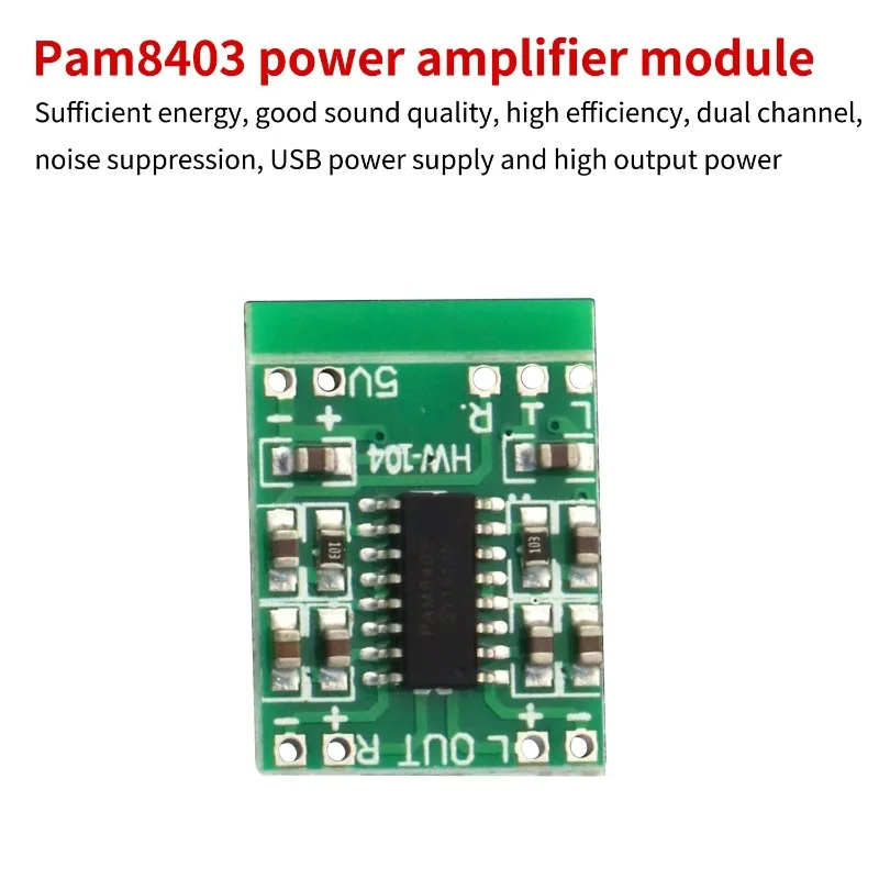 5-20 szt. PAM8403 Mini Płytka Wzmacniacza Mocy 2-Kanałowy Stereo Moduł Wzmacniacza Audio dla Arduino 2.5V-5.5V 2*3W Zasilanie USB — zdjęcie produktu 5