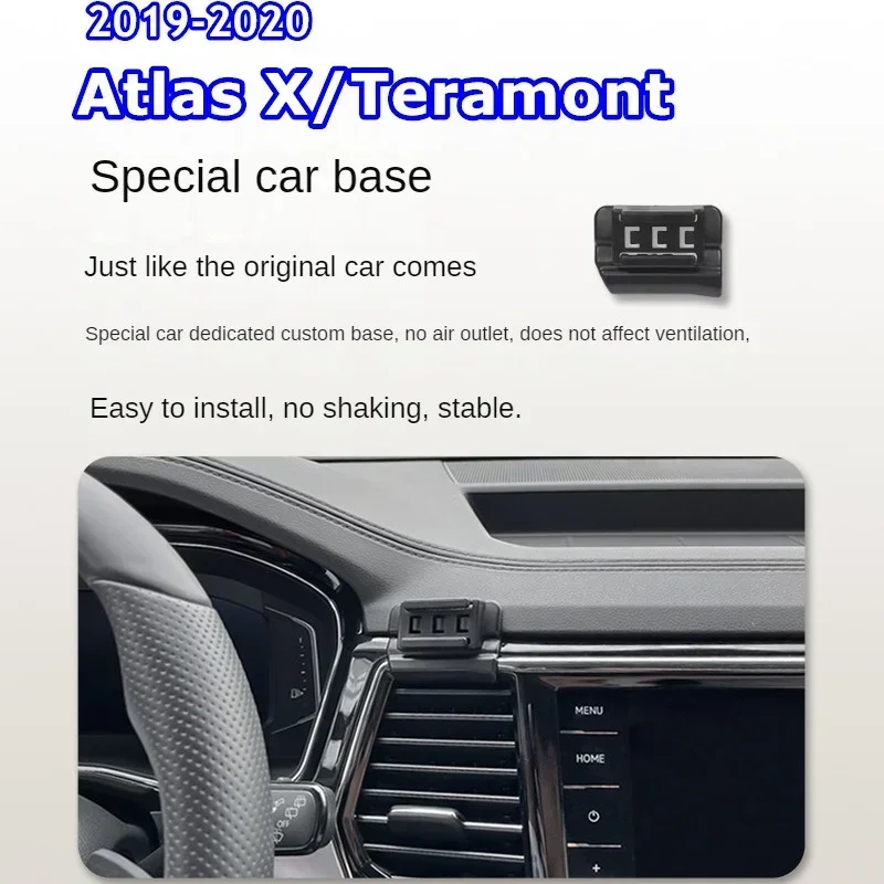 

2019-2020 For Volkswagen Atlas X Teramont X Mobile Phone Holder Wireless Charger Car Mount Navigation Bracket GPS Support