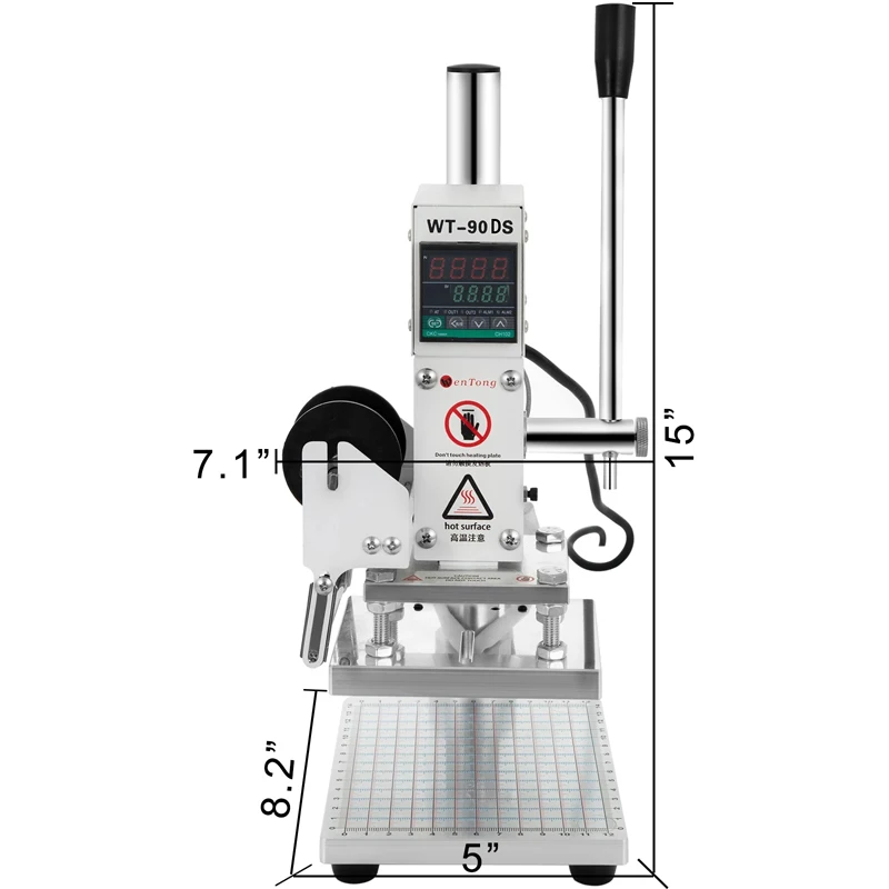 Professional Golden Leather logo Embossed Foil Hot Stamping Machine  Letter Stamping Machine