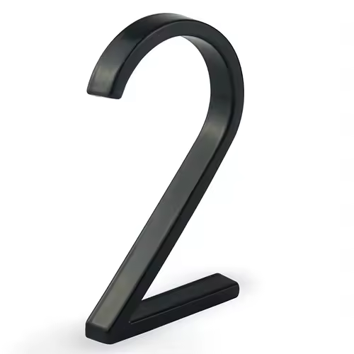 1pc 125mm Floating House Number Outdoor 5 inch Black Zinc Alloy Letter Apartment Door Numbers Mailbox Address Sign #0-9 - Image 8