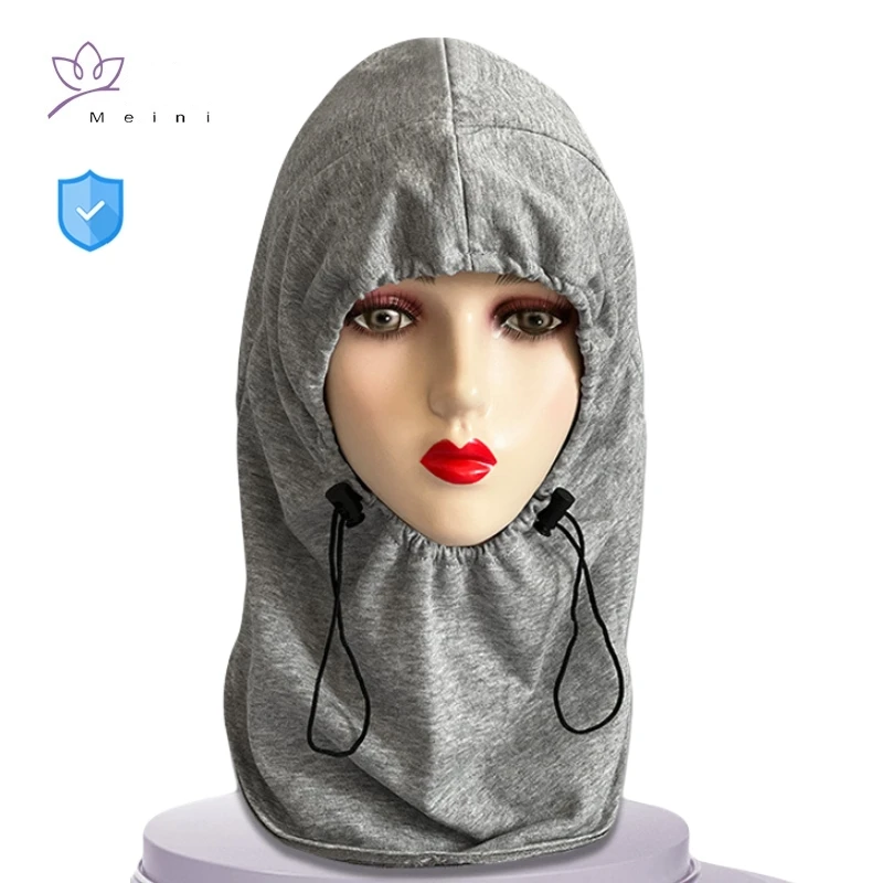 

Real electromagnetic radiation protective 100% silver fiber lining head hood 5g communication base station EMR shielding caps