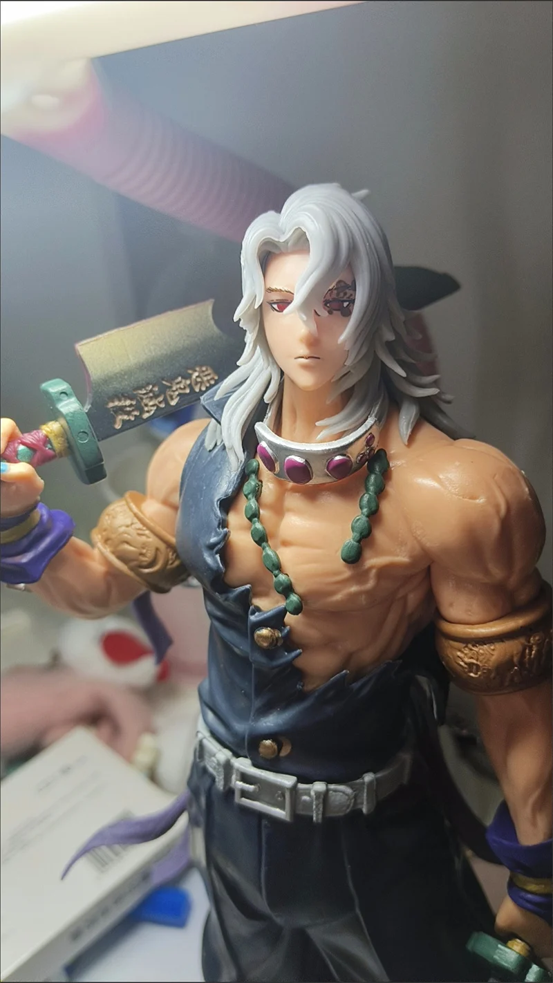 Anime Demon Slayer Figur GK Uzui Tengen Figurine Statue PVC-Modell Sammlerstück Desktop-Ornament Spielzeug 30CM Große Größe Geburtstagsgeschenke – Detail 10