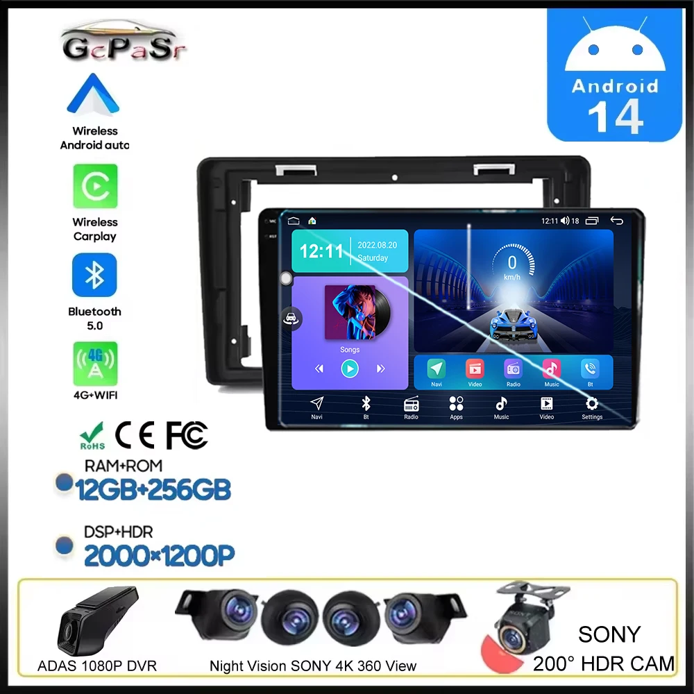 Car Radio Android Auto Carplay For Citroen C2 C3 2001 2002 2003 - 2010 Stereo Navigation GPS Multimedia Player No 2din DSP Video