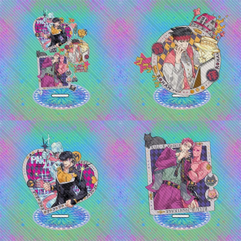 

15CM hot Anime JOJO Acrylic Keychain Stand Model Cosplay Characters Ornament Accessories Goods Collection Gifts