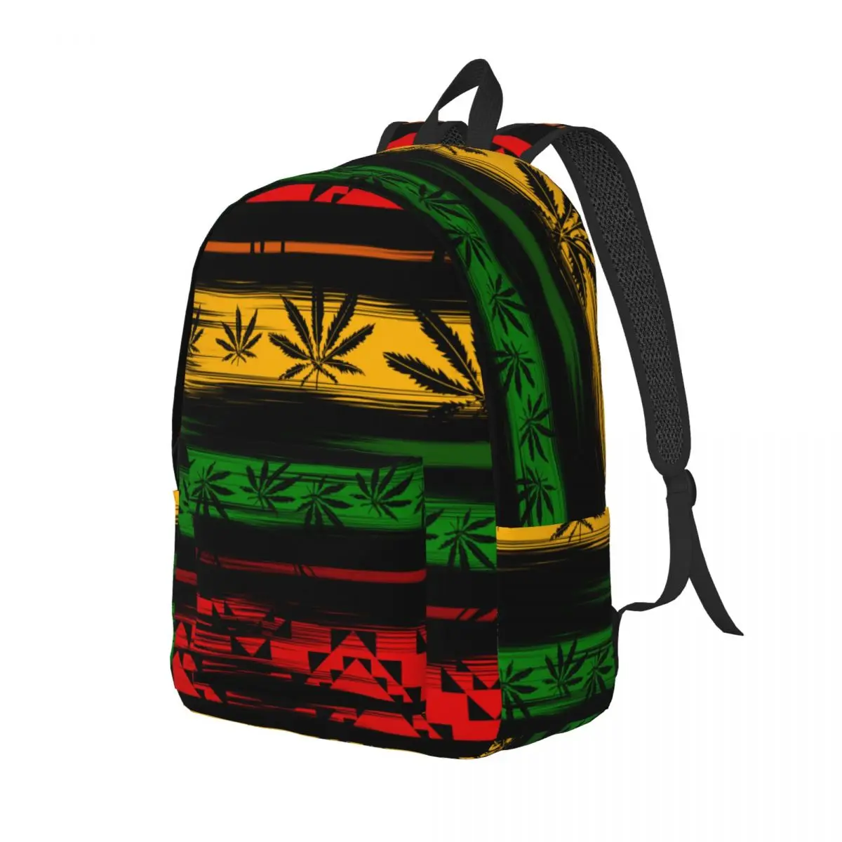 Student Bag Rastafarian Leaves Reggae Backpack Parent-child Lightweight Backpack Couple Laptop Bag